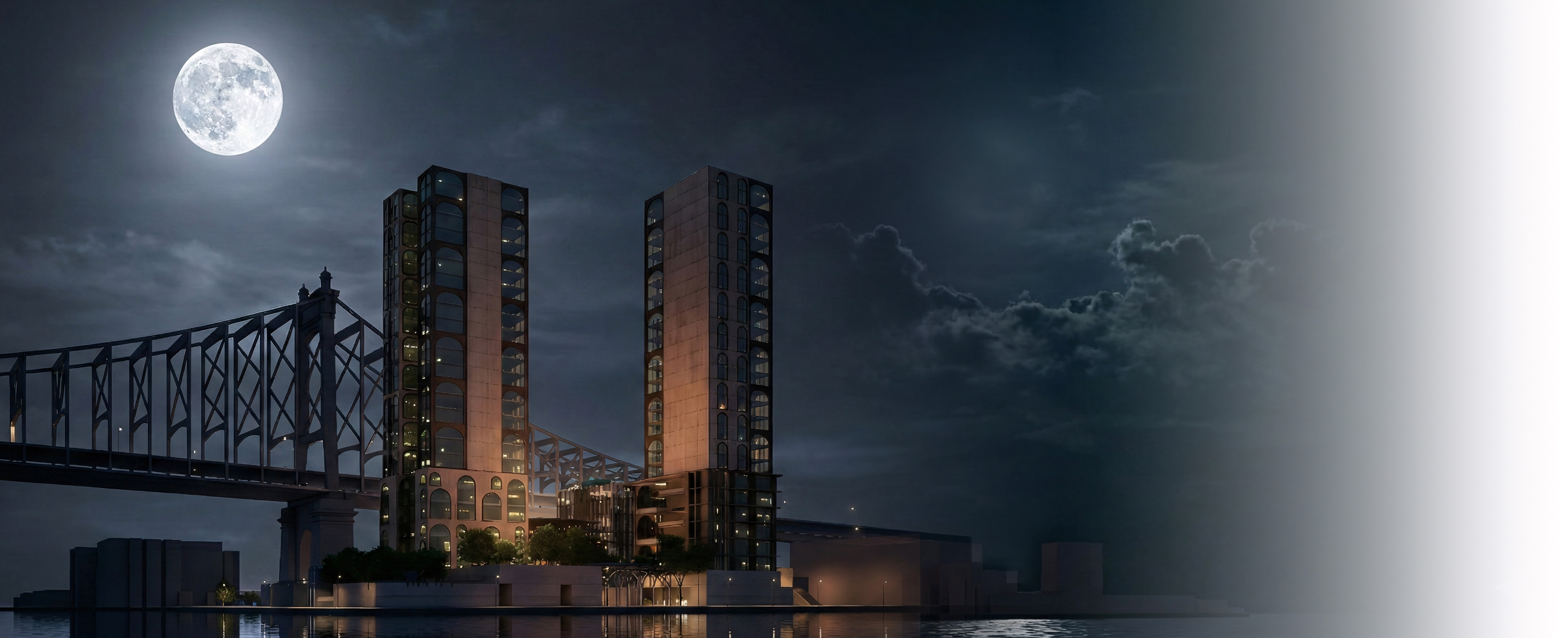 Architectural Hero Background - Night